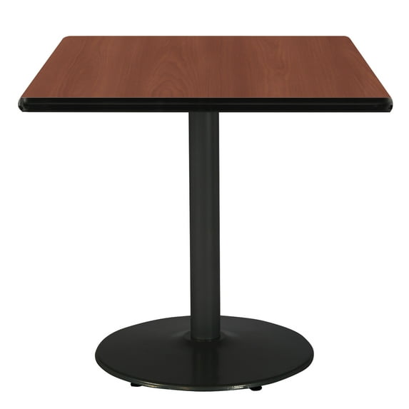 KFI Studios Mode 3.5' Square Dining Table, Mahogany, Black Base