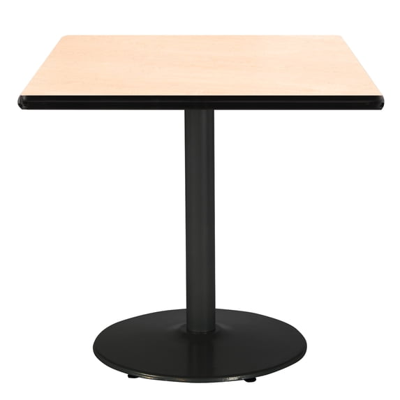KFI Studios Mode 3.5' Square Dining Table, Natural, Black Base