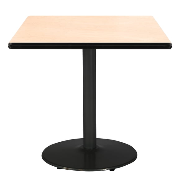 KFI Studios Mode 3.5' Square Dining Table, Natural, Black Base