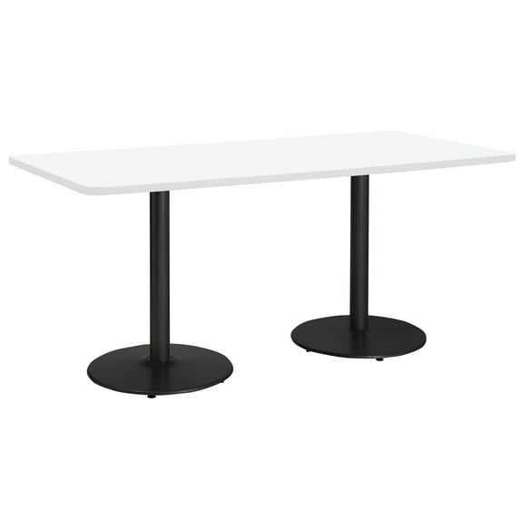 KFI Studios Mode 3.5' x 6' Dining Table, Designer White, Black
