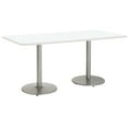 thumbnail image 1 of KFI Studios Mode 3.5' x 6' Dining Table, Designer White, Silver, 1 of 3