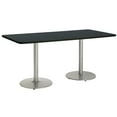 thumbnail image 1 of KFI Studios Mode 3.5' x 6' Dining Table, Graphite Nebula, Silver Base, 1 of 7