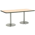 thumbnail image 1 of KFI Studios Mode 3.5' x 6' Dining Table, Natural, Silver Base, 1 of 3