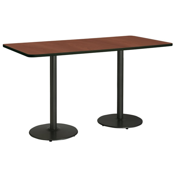 KFI Studios Mode 3.5' x 7' Bistro Table, Mahogany, Black