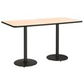 thumbnail image 1 of KFI Studios Mode 3.5' x 7' Bistro Table, Natural, Black, 1 of 3
