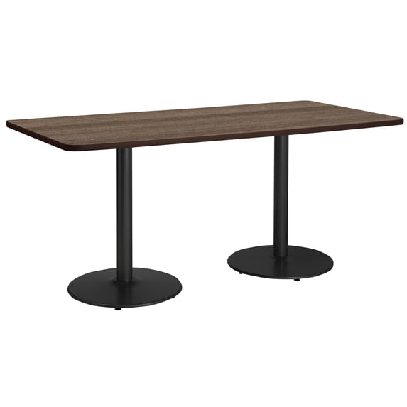 KFI Studios Mode 3.5' x 7' Dining Table, Studio Teak, Black