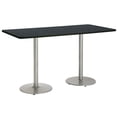 thumbnail image 1 of KFI Studios Mode 3.5' x 8' Bistro Table, Graphite Nebula, Silver, 1 of 7