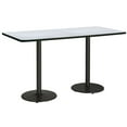 thumbnail image 1 of KFI Studios Mode 3.5' x 8' Bistro Table, Grey Nebula, Black, 1 of 3