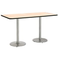 thumbnail image 1 of KFI Studios Mode 3.5' x 8' Bistro Table, Natural, Silver, 1 of 3