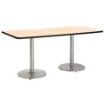 thumbnail image 1 of KFI Studios Mode 3.5' x 8' Counter Height Dining Table, Natural, Silver Base, 1 of 3