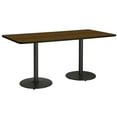 thumbnail image 1 of KFI Studios Mode 3.5' x 8' Dining Table, Walnut, Black Base, 1 of 3