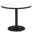thumbnail image 1 of KFI Studios Mode 3.5' x Round' Dining Table, Crisp Linen, Black Base, 1 of 5