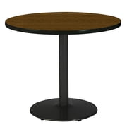 KFI Studios Mode 3.5' x Round' Dining Table, Walnut, Black Base