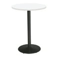 thumbnail image 1 of KFI Studios Mode 3' Round Bistro Table, Designer White, Black Base, 1 of 3