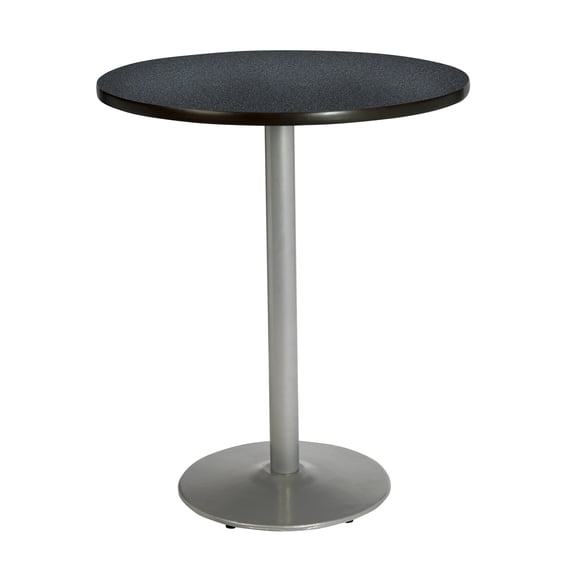KFI Studios Mode 3' Round Bistro Table, Graphite Nebula, Silver Base