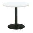 thumbnail image 1 of KFI Studios Mode 3' Round Dining Table, Designer White, Black Base, 1 of 3
