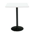 thumbnail image 1 of KFI Studios Mode 3' Square Bistro Table, Designer White, Black Base, 1 of 4