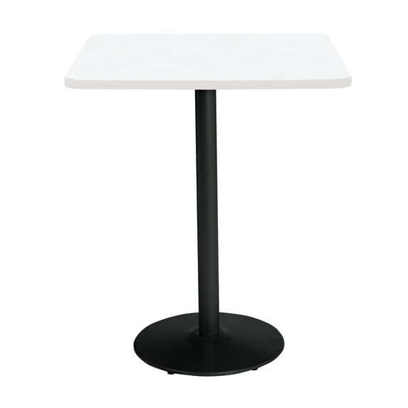 KFI Studios Mode 3' Square Bistro Table, Designer White, Black Base