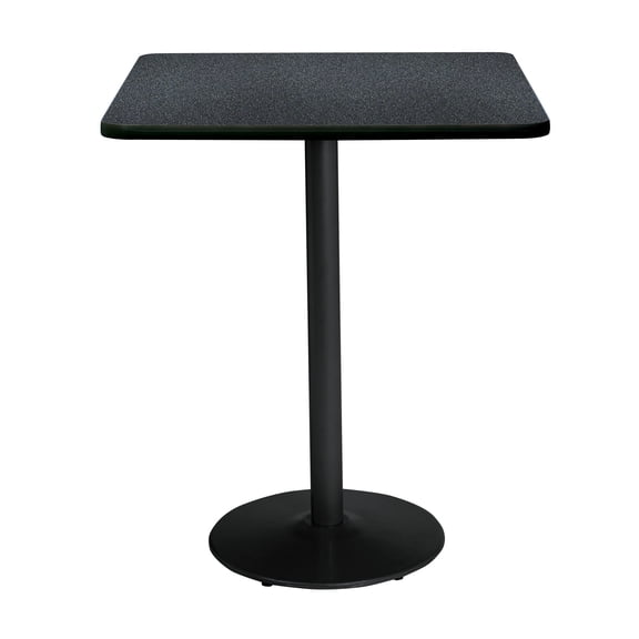 KFI Studios Mode 3' Square Bistro Table, Graphite Nebula, Black Base