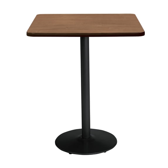 KFI Studios Mode 3' Square Bistro Table, River Cherry, Black Base