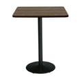thumbnail image 1 of KFI Studios Mode 3' Square Bistro Table, Studio Teak, Black Base, 1 of 4