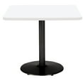 thumbnail image 1 of KFI Studios Mode 3' Square Counter Height Dining Table, Designer White, Black Base, 1 of 6