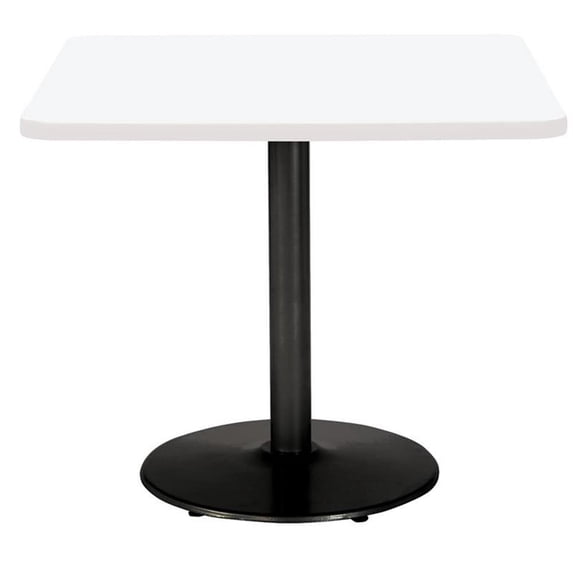 KFI Studios Mode 3' Square Counter Height Dining Table, Designer White, Black Base