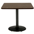 thumbnail image 1 of KFI Studios Mode 3' Square Counter Height Dining Table, Studio Teak, Black Base, 1 of 6