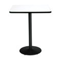 thumbnail image 1 of KFI Studios Mode 3' Square Dining Table, Crisp Linen, Black Base, 1 of 1