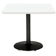 thumbnail image 1 of KFI Studios Mode 3' Square Dining Table, Designer White, Black Base, 1 of 6