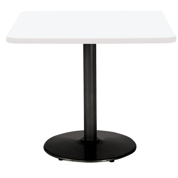 KFI Studios Mode 3' Square Dining Table, Designer White, Black Base