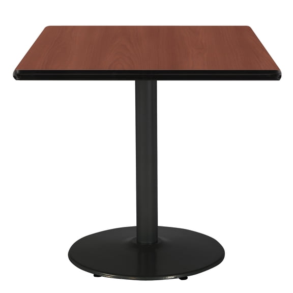 KFI Studios Mode 3' Square Dining Table, Mahogany, Black Base