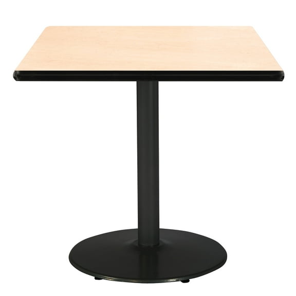 KFI Studios Mode 3' Square Dining Table, Natural, Black Base