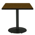 thumbnail image 1 of KFI Studios Mode 3' Square Dining Table, Walnut, Black Base, 1 of 1