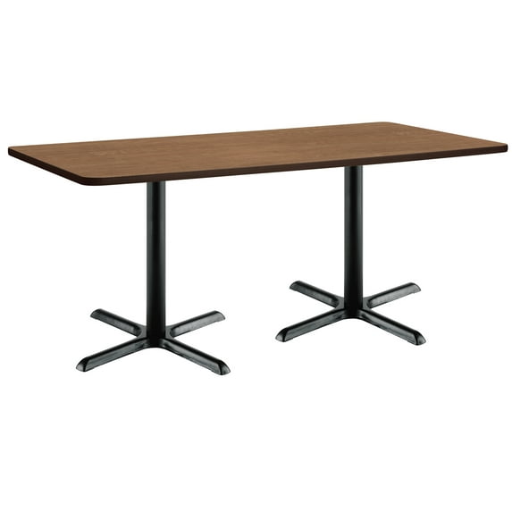 KFI Studios Mode 3' x 6' Counter Height Dining Table, Rive Cherry, Black X Base