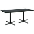 thumbnail image 1 of KFI Studios Mode 3' x 6' Dining Table, Graphite Nebula, Black Base, 1 of 7