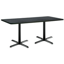 KFI Studios Mode 3' x 6' Dining Table, Graphite Nebula, Black Base