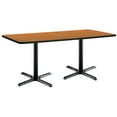 thumbnail image 1 of KFI Studios Mode 3' x 6' Dining Table, Medium Oak, Black Base, 1 of 7
