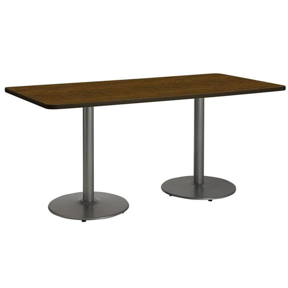 KFI Studios Mode 3' x 6' Dining Table, Walnut, Black