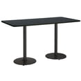 thumbnail image 1 of KFI Studios Mode 3' x 7' Bistro Table, Graphite Nebula, Black, 1 of 7
