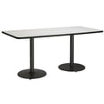 thumbnail image 1 of KFI Studios Mode 3' x 7' Dining Table, Crisp Linen, Black Base, 1 of 7