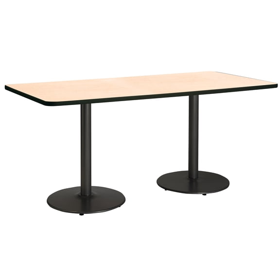 KFI Studios Mode 3' x 7' Dining Table, Natural, Black Base