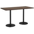 thumbnail image 1 of KFI Studios Mode 3' x 8' Bistro Table, Studio Teak, Black, 1 of 6