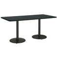 thumbnail image 1 of KFI Studios Mode 3' x 8' Dining Table, Graphite Nebula, Black Base, 1 of 7