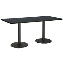 KFI Studios Mode 3' x 8' Dining Table, Graphite Nebula, Black Base