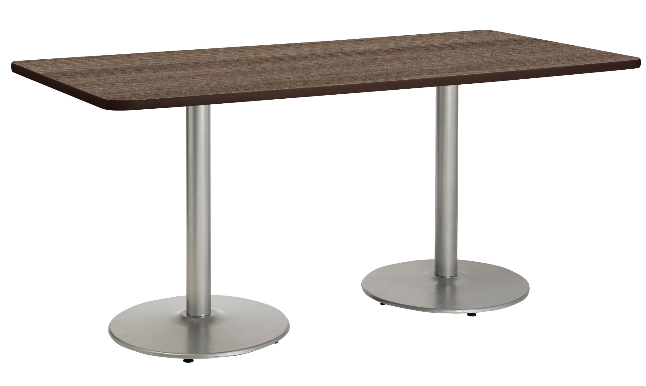 KFI Studios Mode 3' x 8' Dining Table, Studio Teak, Silver - Walmart.com