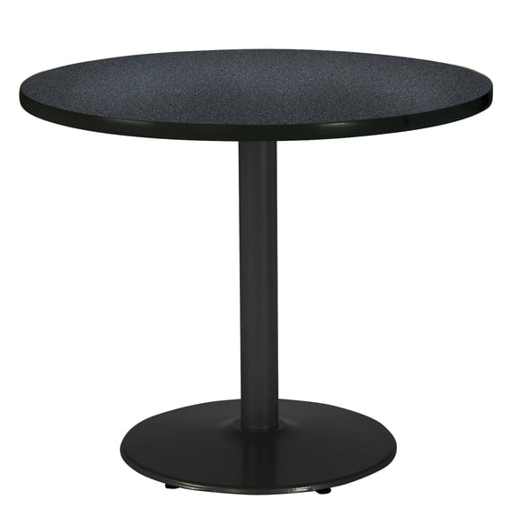 KFI Studios Mode 3' x Round' Dining Table, Graphite Nebula, Black Base