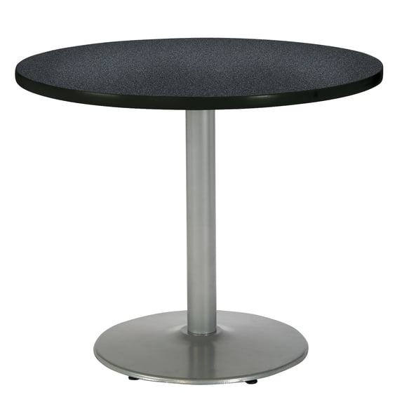 KFI Studios Mode 3' x Round' Dining Table, Mahogany, Silver Base