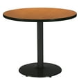 thumbnail image 1 of KFI Studios Mode 3' x Round' Dining Table, Medium Oak, Black Base, 1 of 2