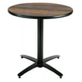thumbnail image 1 of KFI Studios Mode 3' x Round' Dining Table, Walnut, Arched X Base, 1 of 4